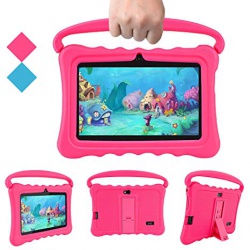 Tablet dětský s uchem 7" silikonové pouzdro 1G/16GB Android růžový
