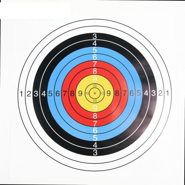 Papírový terč pro střelbu z kuší a luků 60x60 Papírový terč pro střelbu z kuší a luků 60x60