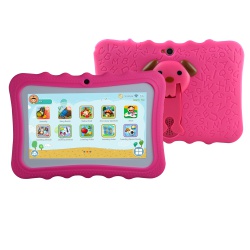 Tablet dětský Alík 7" silikonové pouzdro 1GB/16GB Android růžový