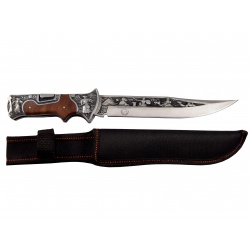 Lovecký nůž zavírací rosewood Diablo s nylonovým pouzdrem (2)