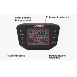 Profesionální GPS měřič motohodin, rychlosti, teploty, tachometr, napětí, servisní prohl()