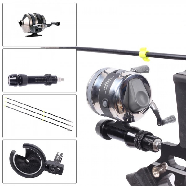 Fishing Reel with Fishing Rope for Fishing Arrows Compound Bow Recurve Bow  Fish Bowfishing Tool Accessories 