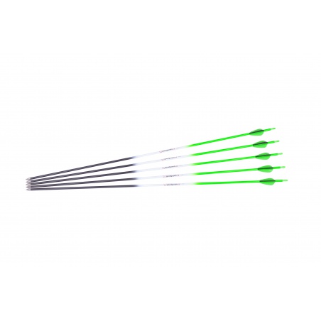 Goodgoods zelený karbonový šíp do luku 28" průměr 6 mm plastové letky