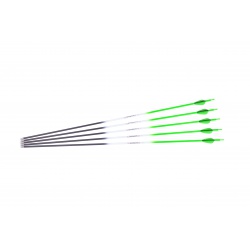 Goodgoods zelený karbonový šíp do luku 30" průměr 6 mm plastové letky