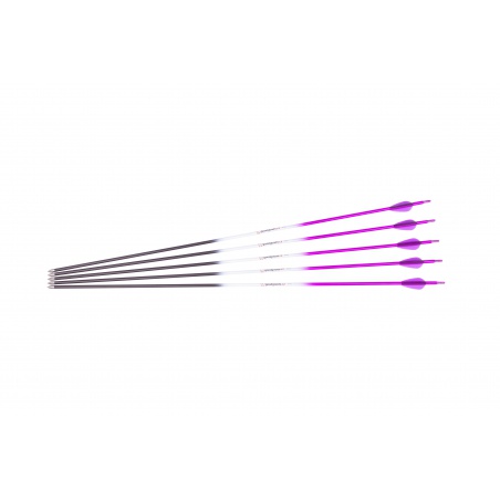 Goodgoods fialový karbonový šíp do luku 32" průměr 6 mm plastové letky