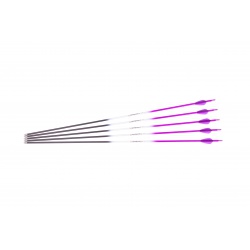 Goodgoods fialový karbonový šíp do luku 30" průměr 6 mm plastové letky