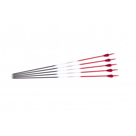 Goodgoods červený karbonový šíp do luku 28" průměr 6 mm plastové letky