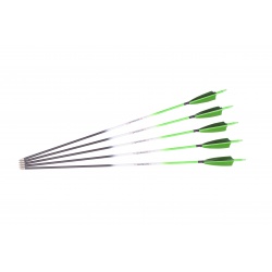 Goodgoods zelený karbonový šíp do luku 32" průměr 7 mm krocaní peří