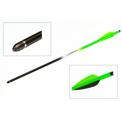 Šíp karbonový 22" do kuše s výměnným hrotem 9mm x 55,8cm zelený