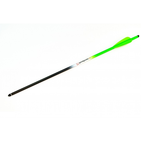 Šíp karbonový 22" do kuše s výměnným hrotem 9mm x 55,8cm zelený