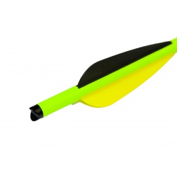 20 Carbon Crossbow Arrow with Replaceable Tip 9mm x 50.8 cm Yellow