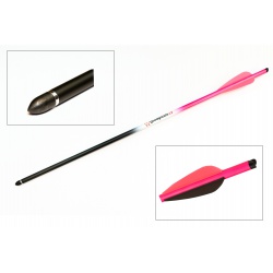 Šíp karbonový 18" do kuše s výměnným hrotem 9mm x 45,7cm růžový