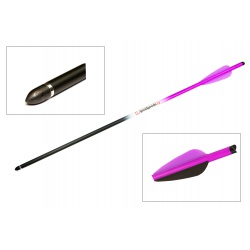 Šíp karbonový 18" do kuše s výměnným hrotem 9mm x 45,7cm fialový