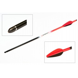 Šíp karbonový 16" do kuše s výměnným hrotem 9mm  x 40,6cm červen