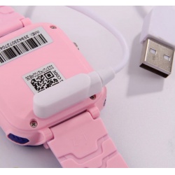 Telefonní dětské GPS hodinky SIM růžové voděodolné  (2)