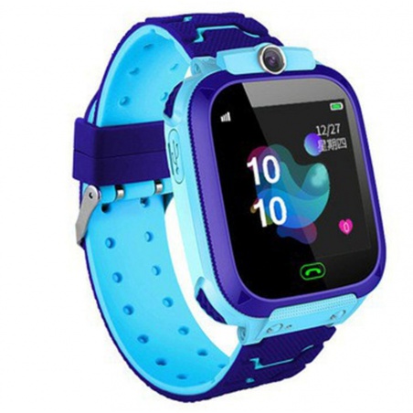 Telefonní dětské GPS hodinky SIM modré voděodolné 