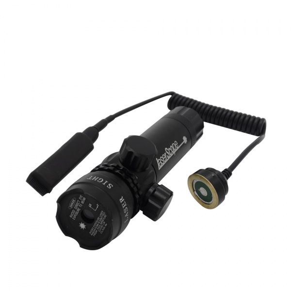 Laserový zaměřovač LaserSco zelený dálkové spínací tlačítko na 11mm