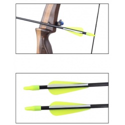 GoodGoods sklolaminátový šíp do luku 30" průměr  7 mm plastové letky žlutá bílá (5)