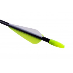 GoodGoods sklolaminátový šíp do luku 30" průměr  7 mm plastové letky žlutá bílá(3)