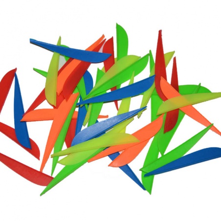 Plastová křidélka letka na šípy 2,6"/63mm neon oranžová