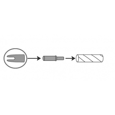 Končík asymetrický PIN Nock 1 bílý S