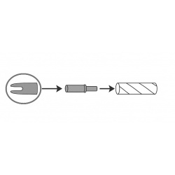 Končík asymetrický PIN Nock 1 černý S