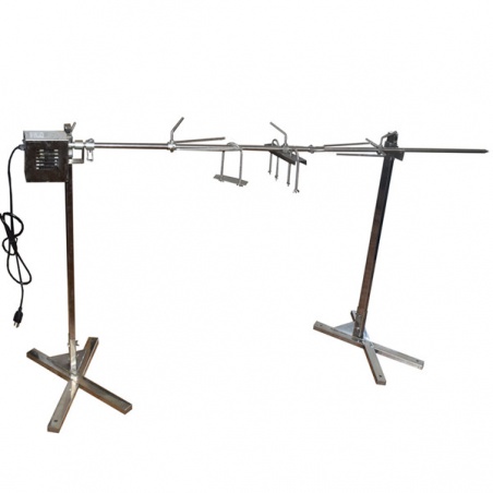 Grilovací rožeň set s motorem a stojanem 150 cm 70 kg 