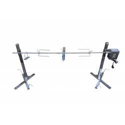 Grilovací rožeň set s motorem a stojanem 150 cm 70 kg 