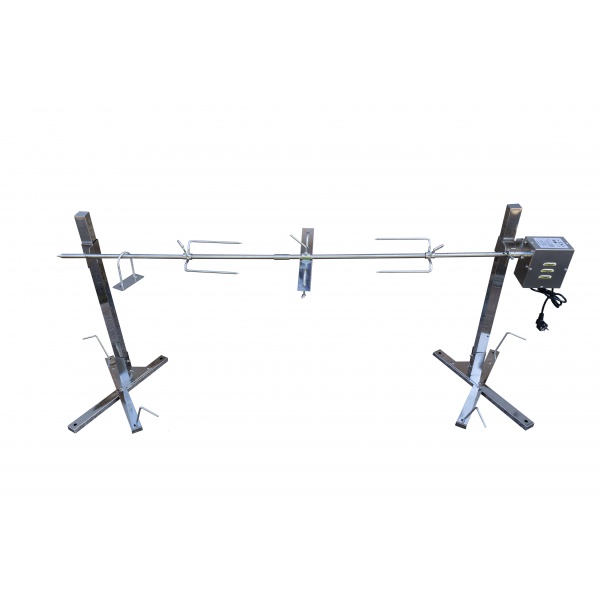 Grilovací rožeň set s motorem a stojanem 150 cm 70 kg 