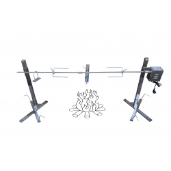 Grilovací rožeň set s motorem a stojanem 150 cm 70 kg (2)
