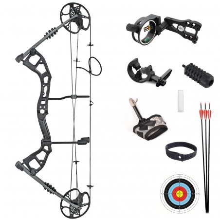 Nastavitelný kladkový luk Wings Black 1-70 lbs set