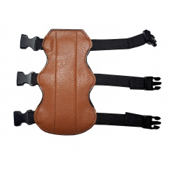 Chránič předloktí pro lukostřelce kožený hnědý 
