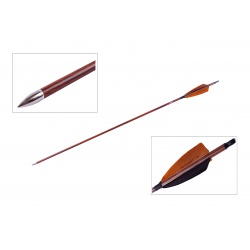 Goodgoods karbonový šíp do luku v dekoru dřeva 32" průměr 7 mm krocaní peří