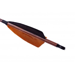 Goodgoods karbonový šíp do luku v dekoru dřeva 30" průměr 7 mm krocaní peří(3)