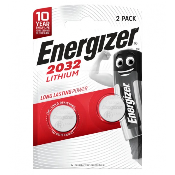 Lithiová knoflíková baterie Energizer CR2032 duo pack