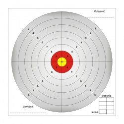 Kontrastní černobílý terč papírový 14x14 cm 100 ks