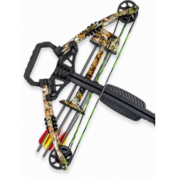 Kuše kladková Brave Camo 160 lbs + kušohled 4x32(10)