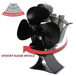 Ventilátor pro krby a kamna EKOVENT 85-320°C otočný