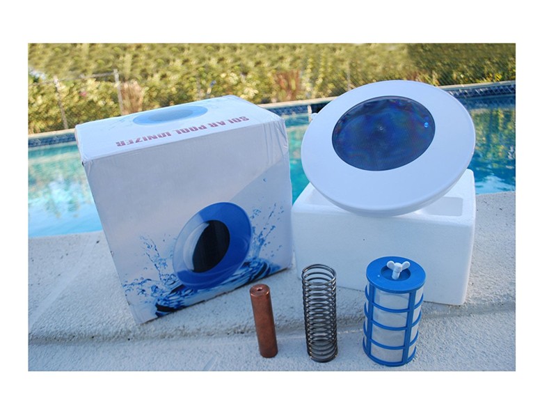 Úprava vody v bazénu solární ionizátor čistí vodu v bazénu bez chemie